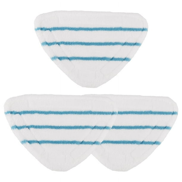 3 piezas de almohadillas de repuesto para trapeador a vapor, paño lavable triangular, almohadilla de microfibra para trapeador de limpieza de piso, accesorios para trapeador a vapor