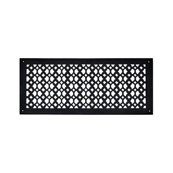 Prima Decorative Hardware, Return Air Grill, Handcrafted Modern Design, 8"x22", Black, Cast Aluminum