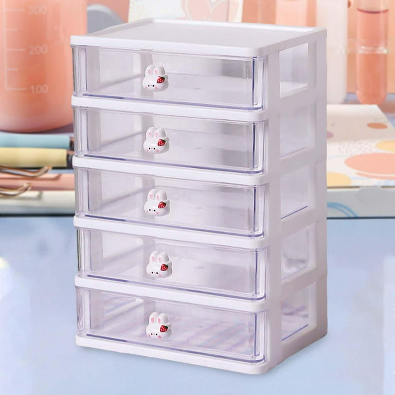LotFancy Clear Plastic Drawer Organizer, 6x3x2 in, 3 Pcs Drawer Storage  Containers