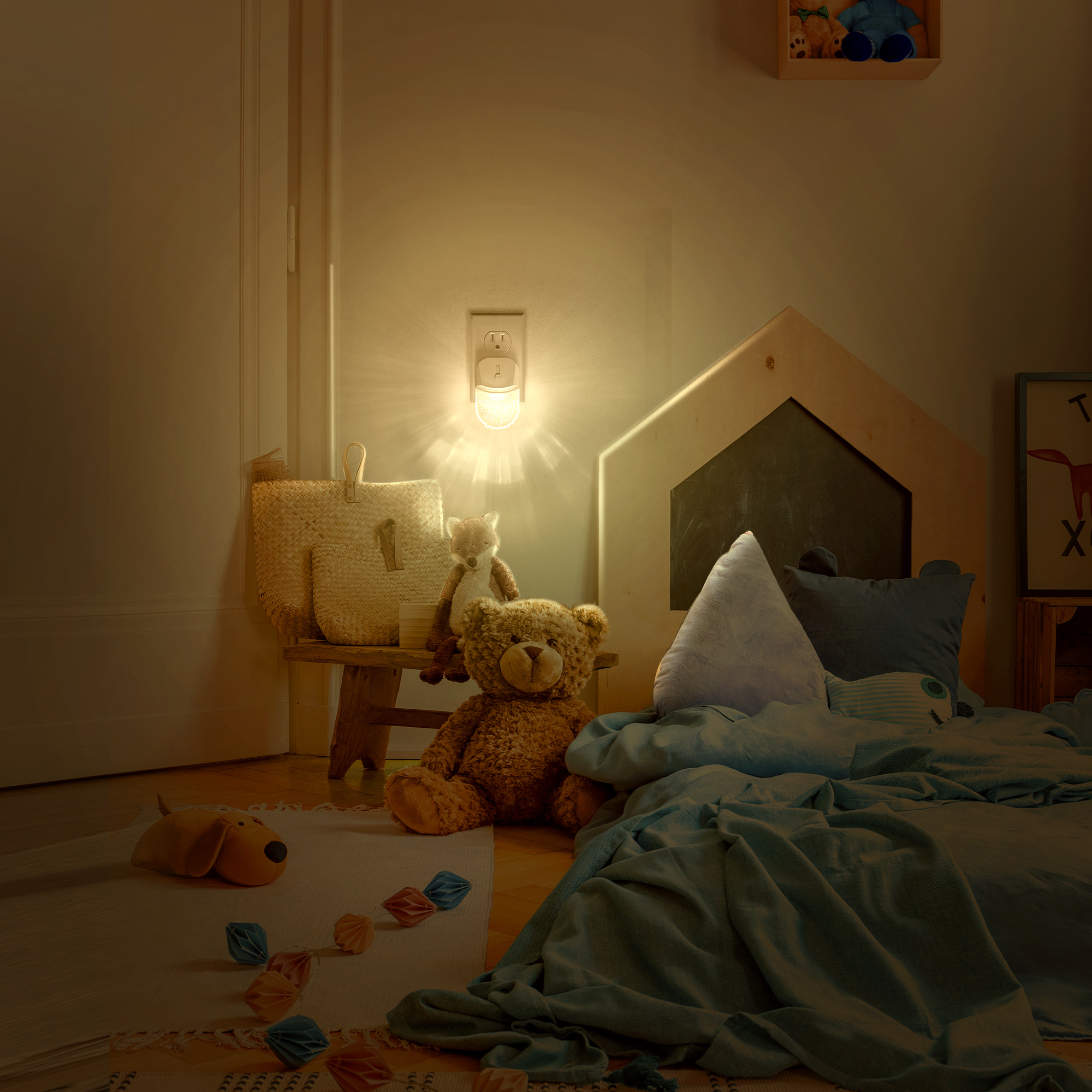 YANSUN LED Night Light, Baby Night Lights, 2 Pack, Plug in Night Light with Auto Dusk to Dawn Sensor, Adjustable Brightness Night Light for Kids, Baby, Nursery, Bedroom,Soft White 3000K