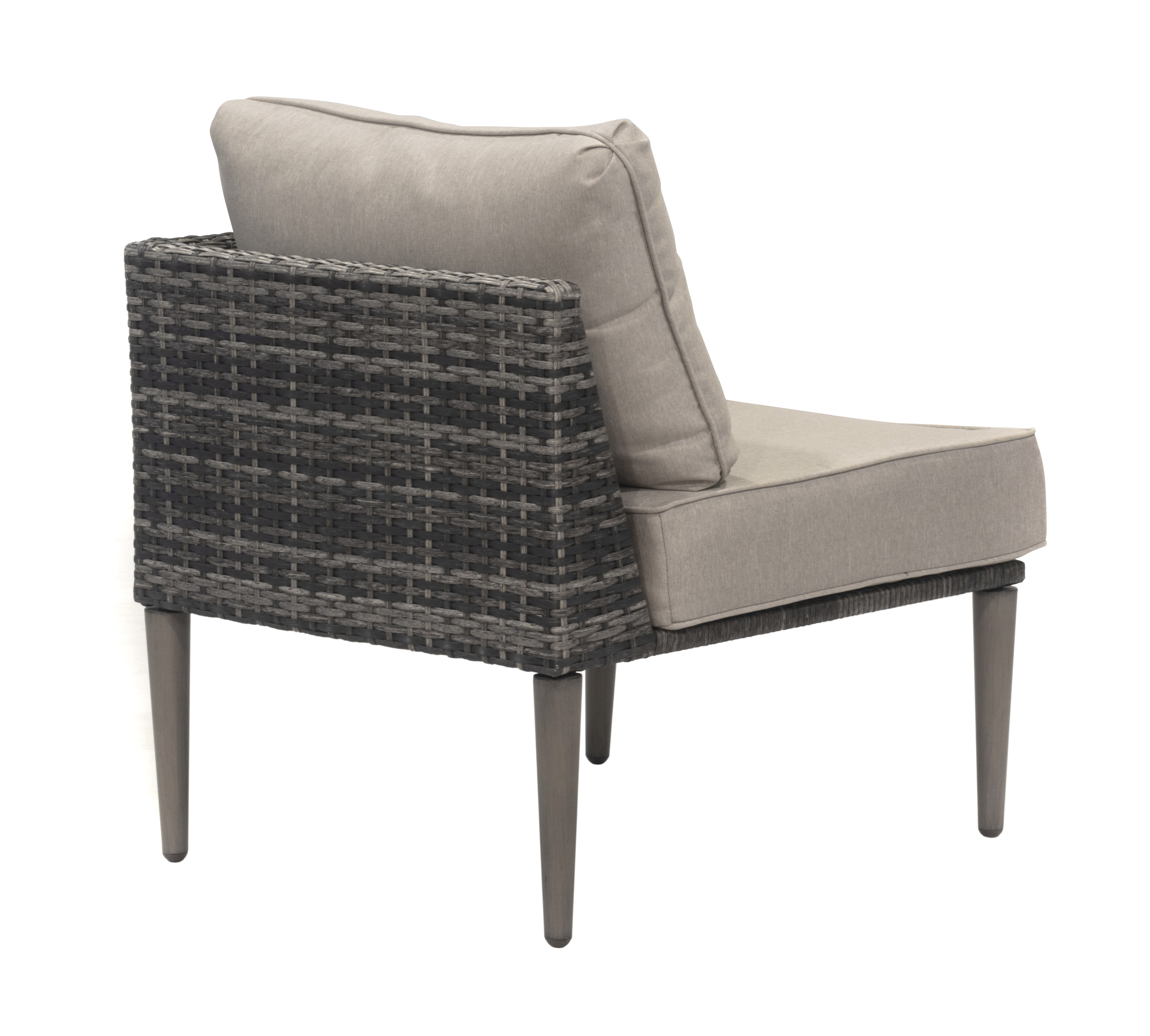 Donglin Outdoor Patio Furniture Sutton Creek 7-Piece Steel Sectional Sofa PE Wicker Rattan Set,Gray - image 4 of 16