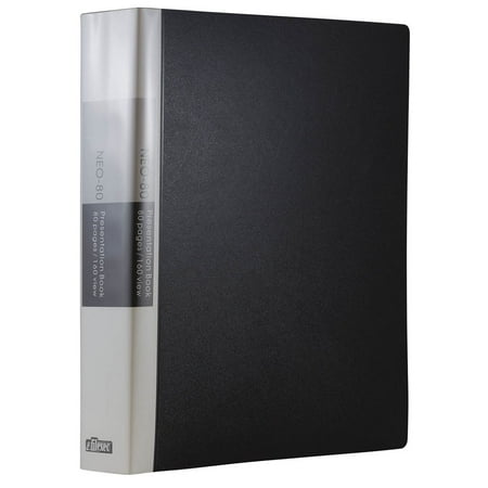 JAM Paper Display Book, 8 1/2" x 11", Black, 80 pages per book, 12/pack