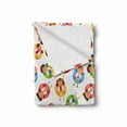 thumbnail image 2 of Summer Soft Flannel Fleece Throw Blanket, Children in the Pool on Life Swimming Summer Season Themed Cartoon Characters, Cozy Plush for Indoor and Outdoor Use, 50" x 70", Multicolor, by Ambesonne, 2 of 6