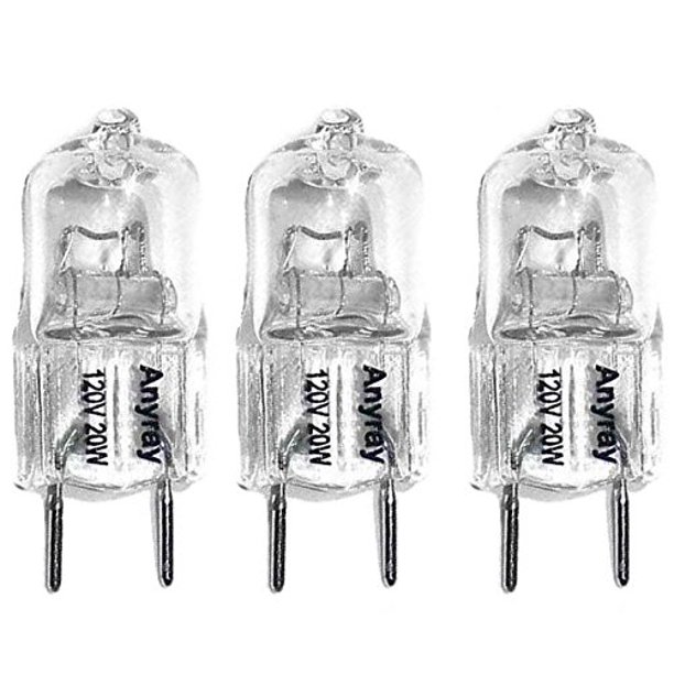 Anyray (3)Lamps Replacement Light bulbs 120V 20Watt for GE Microwave