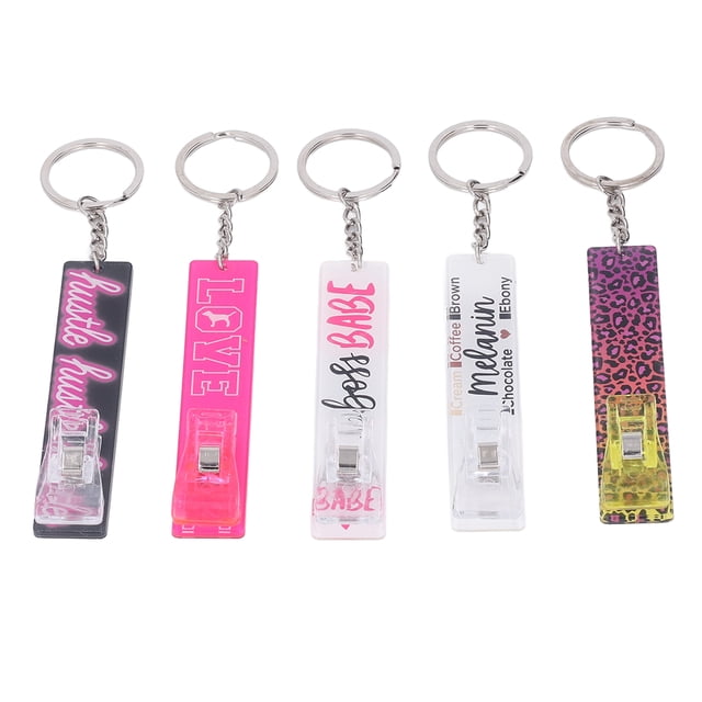 Extractor de tarjetas de uñas largas, ligero, acrílico, multiusos, para ropa, bolsa, billetera, 5 uds.