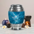 thumbnail image 5 of MUKTIVE Fishing Silhouette Keepsake Blue Urns for Adult Ashes Men, Galaxy Evening Small Urn for Men, Handcrafted Unique Ash Holders, Remembrance Gifts for Loss (1 Large & 4 Keepsake), 5 of 7