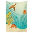 thumbnail image 3 of Ambesonne Fish Tablecloth Rectangular Table Cover, Tropical Animals Cartoon, 60"x90", Multicolor, 3 of 4