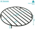 thumbnail image 5 of Sunnydaze 24" x 24" Steel Round Outdoor Fire Pit Grate, 5 of 7