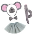 thumbnail image 3 of Disfraz de ratón para niños, diadema con orejas de ratón, accesorios para disfraz Estilo B, 3 of 9