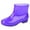 Purple, variant on Man Short Rubber Waterproof Rainboots Rubber Boots Garden Rain Footwear Rain Shoes Non-slip Width Mid-Calf Comfort Short Boots Lightweight Platform Mud Boots