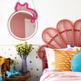 thumbnail image 6 of JFLLamp Cat Shape Neon Mirror Light LED Pink White Wall Decor USB Powered Hanging Acrylic Mirror Light for Bedroom Kids Room, 6 of 8