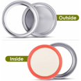 thumbnail image 3 of 48 PCS Regular Mouth Canning Lids, 70MM Mason Jar Lids & Rings for Ball Mason Jars, Split-Type Leakproof Storage Can Covers Caps (Includes Lid and Band, Silver), 3 of 7