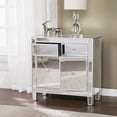 thumbnail image 4 of Glamorous Mirrored Bling Two Door Storage Accent Cabinet, 4 of 8