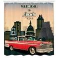 thumbnail image 3 of Ambesonne Austin Shower Curtain, Welcome to Texas Greeting, 69"Wx70"L, Multicolor, 3 of 3