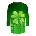 thumbnail image 4 of Xuyuer Womens 3/4 Sleeve St. Patrick's Day T-Shirts Crew Neck Spring Graphic Tee Tops Cute Tunic Tops Basic Tees Blouses Business Work Tee Top Merry and Bright Graphic Tee Tops, 4 of 6