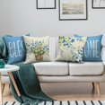 thumbnail image 2 of Spring Pillow Covers 18x18 Set of 4 Floral Home Sweet Home Bless This Home Blue Throw Pillows Decorative Pillow Cases Summer Seasonal Farmhouse Decorations for Home Sofa Couch, 2 of 6