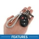 thumbnail image 4 of Llavero de coche Unique Bargains, llavero universal con anillo para llaves de fob para el hogar, cuero, aleación de zinc, tono plateado, 2 piezas, 4 of 6