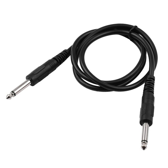 Amdohai Guitar Cable Black Audio Cable for Electric Guitar Bass Keyboard 1/4 Inch to 1/4 Inch TS Straight Plugs, 1M/3.3ft