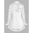 thumbnail image 2 of Talla grande de encaje ver a través de la blusa con el juego de cami superior Rosegal  Blusas Tallas Grandes, 2 of 5