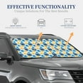 thumbnail image 3 of Kdxio Circular Print 2-Piece Sun Shade Front Windshield - Foldable Car Front Window Sunshades for Most Sedans SUV Truck, 3 of 6