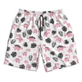 thumbnail image 3 of Uemuo Cute Dinosaur Pattern Men's Swim Trunks Hawaiian Beach Bathing Suit Swimsuits Beach Quick-Dry Shorts with Pockets-, 3 of 9