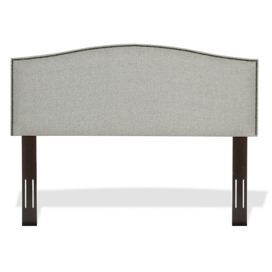 Carlisle Upholstered Headboard Panel with Solid Wood Adjustable Frame and Nail head Trim Design