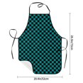 thumbnail image 2 of Rocae Black And Teal Checkerboard for Kitchen Aprons for Women Adjustable Cooking Kitchen Chef Apron for Men with Pockets, 2 of 7