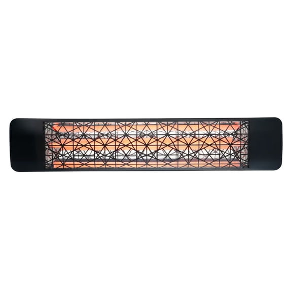 Eurofase Heating - 2500 Watt Single Element 39 Inch Electric Patio Heater-277 Voltage-Black Finish-Astra Decorative Fascia