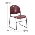 thumbnail image 3 of Scranton & Co Stacking Chair with Black Frame in Burgundy, 3 of 9