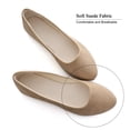thumbnail image 2 of SAILING LU Women Flat Shoes Comfortable Slip on Multi-color Pointed Toe Ballet Flats Khaki US 4, 2 of 6