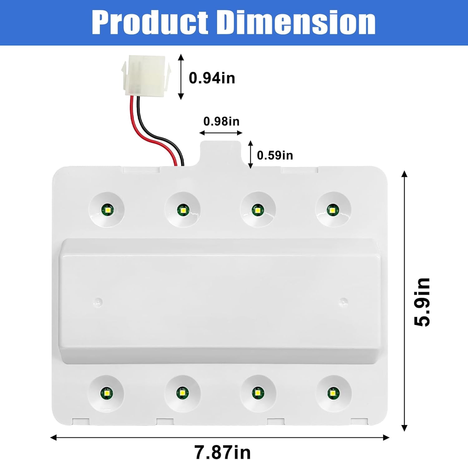 W10866538 W11043011 Refrigerator LED Light Compatible with Kenmore Maytag Amana Whirlpool Refrigerator Led Light Replacement,Replace WRX735SDHZ00 WRX735SDHZ01 WRX735SDHV00 WRF555SDFZ08 Q184G2