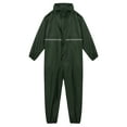 thumbnail image 4 of Sxiwei Mens Hooded Raincoat Waterproof Coveralls Professional Outdoor Utility Workwear One Piece Dark Green 175/XL, 4 of 6
