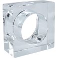 thumbnail image 1 of Transparent C Double Edge Design Clear Crystal Glass Napkin Rings 016 Set of 4, 1 of 4