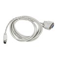 thumbnail image 2 of Cable de descarga DB9P a 8P Mini Din RS232 blanco de 8,2 pies para PLC DVP-eh, 2 of 4