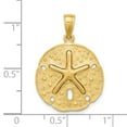 thumbnail image 4 of FB Jewels 14K Yellow Gold Sand Dollar with Dancing Starfish Center Pendant, 4 of 4