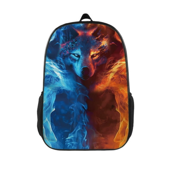 Wolf Backpack 17 inch Cartoon Wolf Backpack Large Capacity