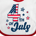 thumbnail image 4 of Inktastic 4th of July with Striped Stars Boys or Girls Baby Bib, 4 of 4
