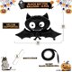 thumbnail image 2 of Black Halloween Bat Balloons - 35 Inch, Pack of 8 | Spooky Halloween Balloons for Halloween Party Decorations | Baby Bat Balloon, Halloween Mylar Ball, 2 of 5
