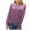 Purple, variant on Scyoekwg Fall Sweaters for Women 2025 Fall Winter Clothes Knitted Sweater Solid Color Crewneck Sweater Long Sleeve Warm Casual Pullover Sweaters(Coffee,L)