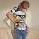 thumbnail image 3 of Balery American Bald Eagle Body de cuello redondo de manga corta para mujer Tops de manga corta Tops básicos-Large, 3 of 7
