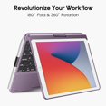 thumbnail image 2 of Funda con teclado edaiser Swivel para iPad 10.2 pulgadas (9.ª, 8.ª generación), 2 of 9
