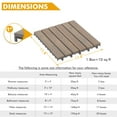 thumbnail image 4 of IULULU Nature Wood 12'' x 12'' Interlocking Deck Tiles 27 Sq ft Coverage Area, for Outdoor 27 Piece, 4 of 8