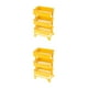 thumbnail image 3 of Tholdsy Estante de almacenamiento para carro, carros de tres capas simulados Adorables decorativos, marco de Metal, estante de imitación Amarillo 2Conjunto, 3 of 6