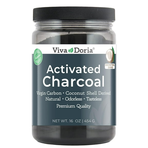 Viva Doria Virgin Activated Charcoal Powder, Coconut Shell Derived, Food Grade, 10 Oz 10 Ounce