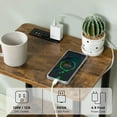thumbnail image 4 of End Table with Charging Station, Modern End Tables Living Room, Nightstand with 2-Layer Storage Shelves for Small Spaces, Living Room, Bedroom, Sofa End Table Rustic Brown, 4 of 17