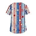 thumbnail image 4 of 250th Anniversary USA Scrub Tops Women Loose Short Sleeve USA Flag Print Scrub Shirts V Neck Independence Day Patriotic Scrubs Medical Nurse Uniform Nursing Workwear with Pockets Navy 2XL, 4 of 5