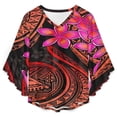 thumbnail image 4 of Beautiful Hand Drawn Floral Pattern Women's V-Neck Blouse With 3/4 Ruffled Bell Sleeves Casual Top Ladies Blouses, 4 of 7