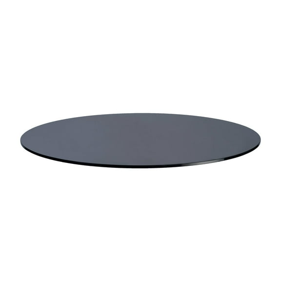 42" Round Grey Tempered Glass Table Top By Spancraft Glass