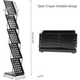 thumbnail image 5 of 5 Pockets Foldable Magazine Rack Holder Brochure Display Stand BookShelf, Display Rack Organize Books DVDs Magazines Journal for Exhibition and Trade Show Office Retail Store, 5 of 18