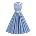 thumbnail image 1 of RXMEKW Robe Maxi Ligne A pour Femmes avec Épaules Dénudées et Col de Poupée, Robe d'Été Sans Manches Imprimée avec Ceinture pour Usage Décontracté et Quotidien, 1 of 8